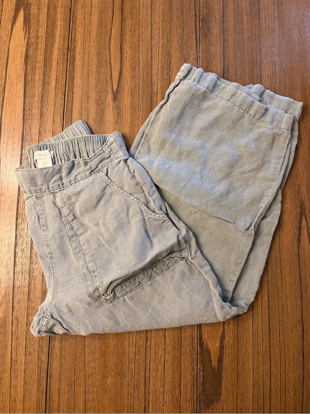Cynthia Rowley Olive Green Wide Leg Crop Small
